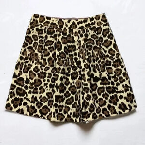 Banana Republic Animal Print Pleated Skirt NWOT